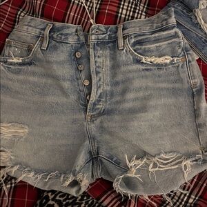 AGOLDE Parker Vintage Cutoff Shorts Cotton Distressed Size 30